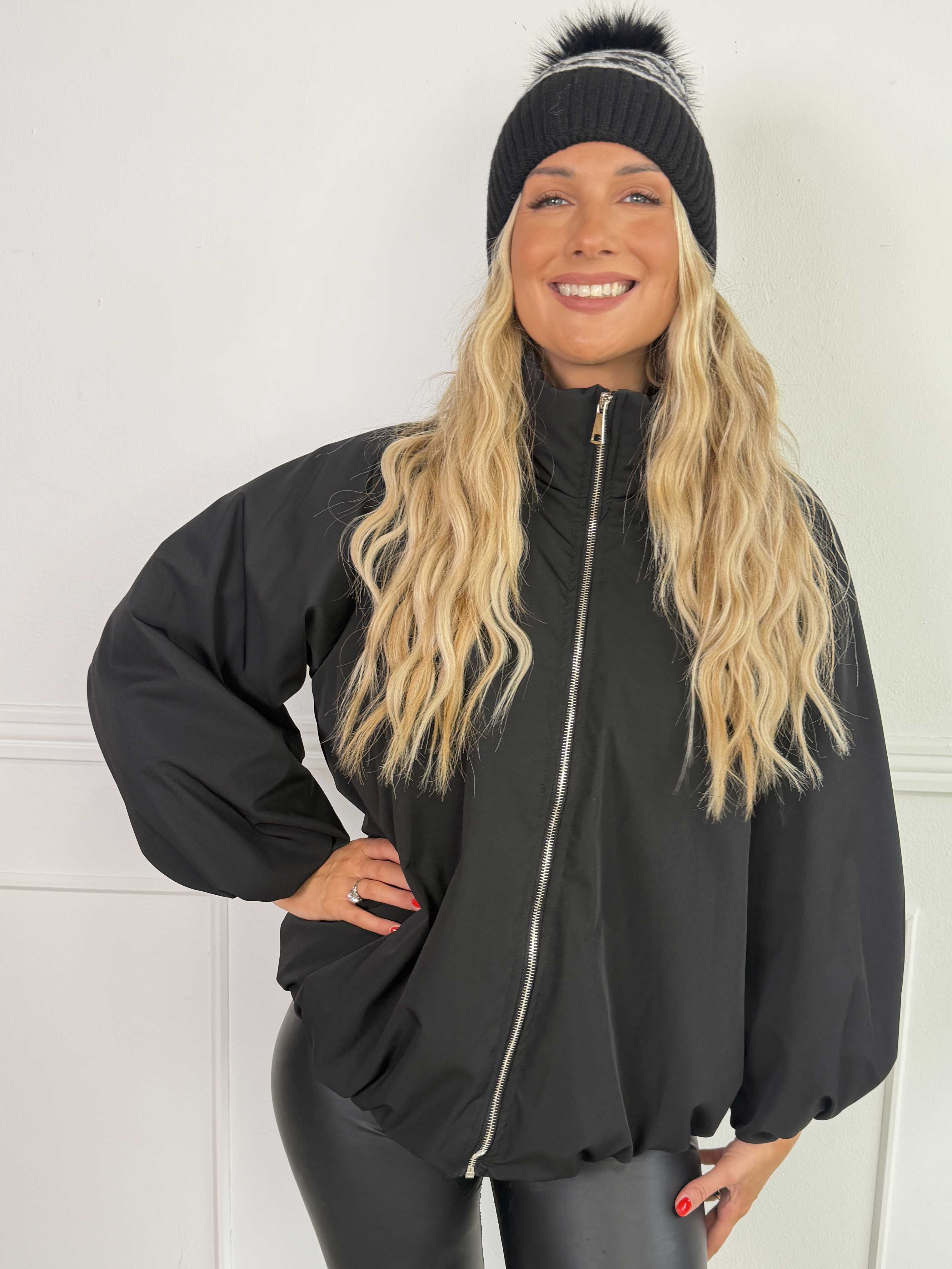 Gemma - Varm og trendy plus size bomber dynejakke